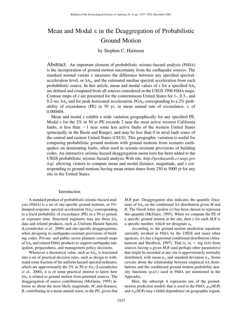 Mean and Modal Ε in the Deaggregation of Probabilistic