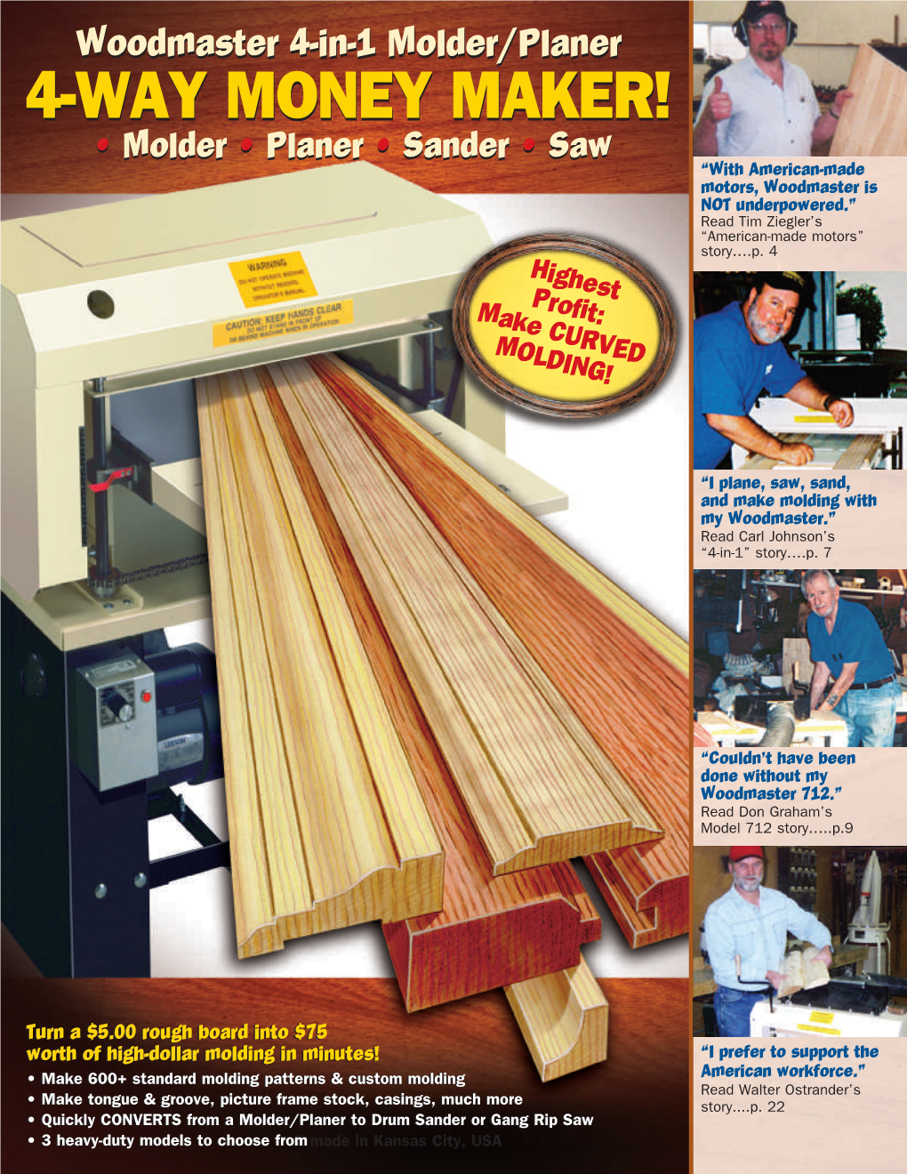 Woodmaster 4-In-1 Molder/Planer