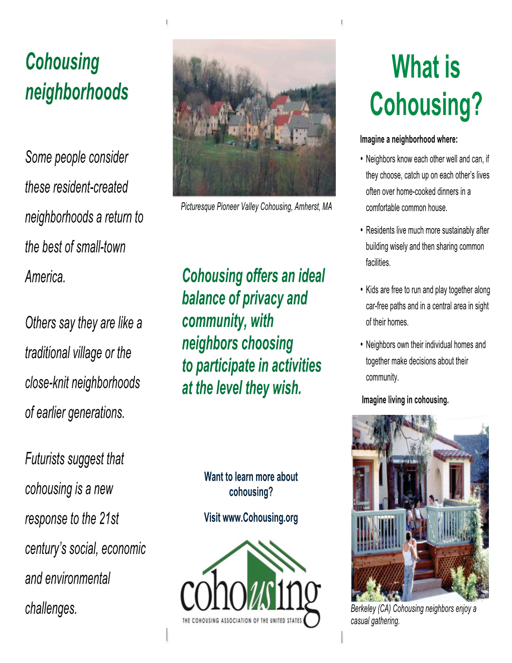 What Is Cohousing?