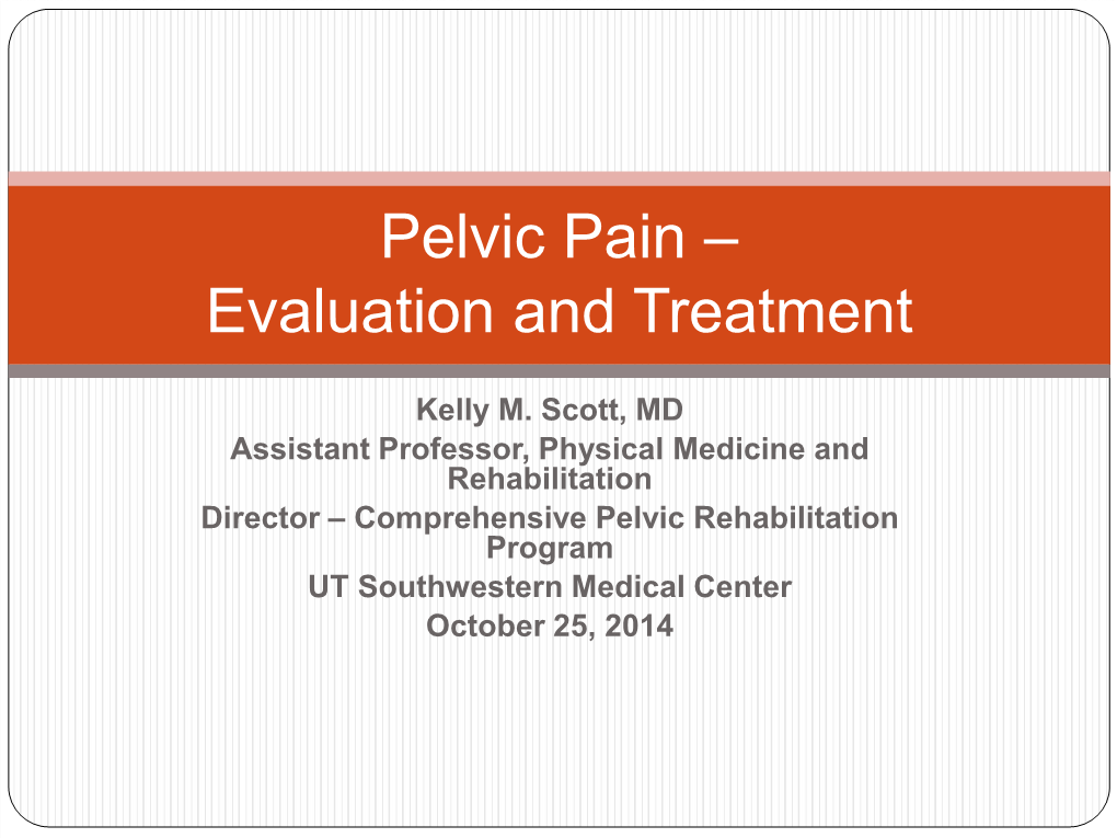 Musculoskeletal Causes of Pelvic Pain