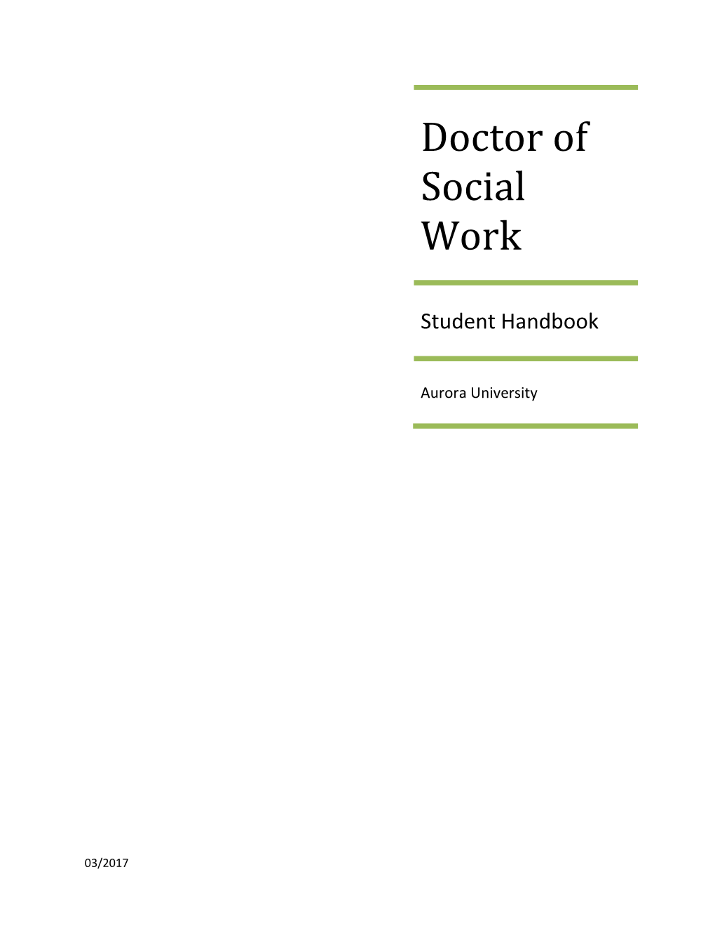 Doctor of Social Work