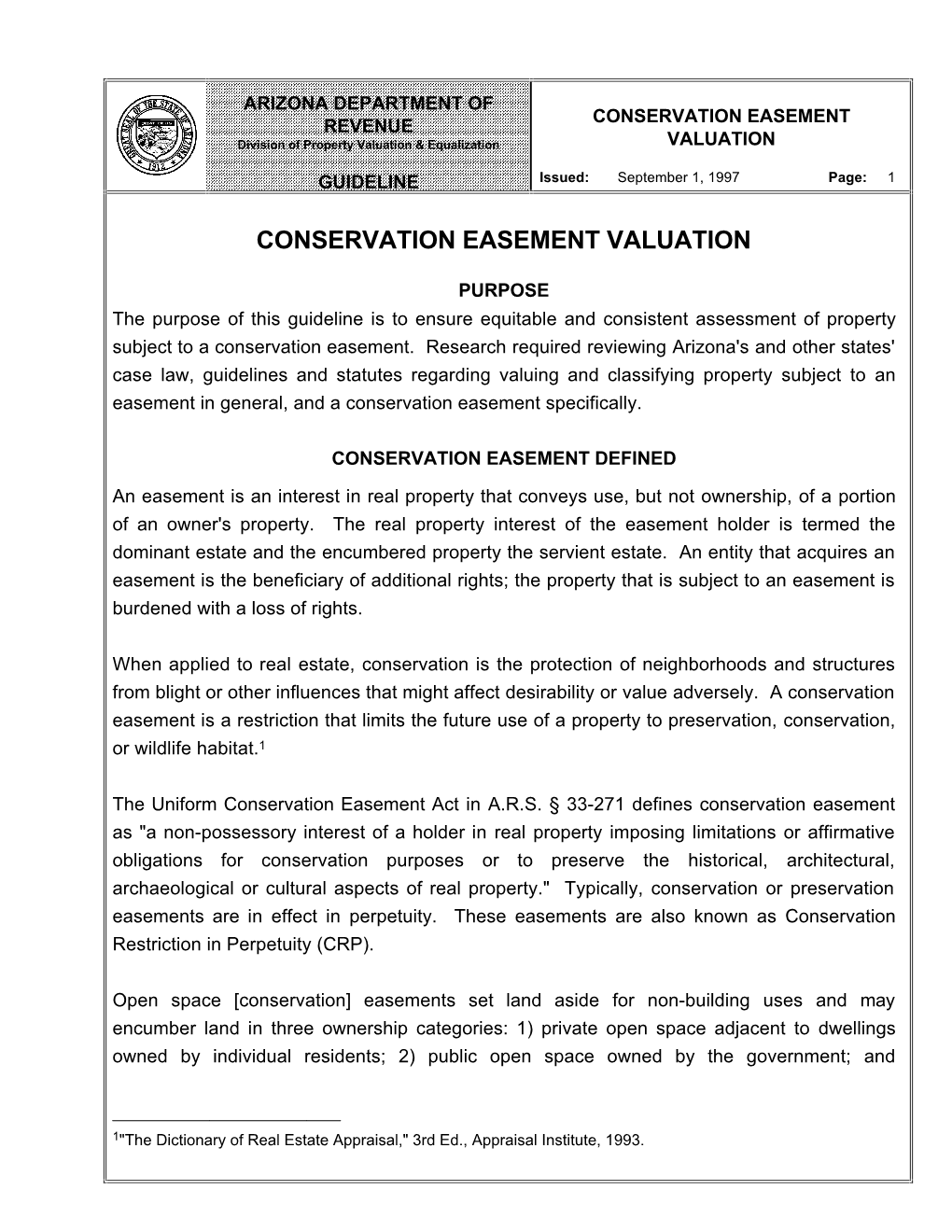 Conservation Easement Valuation