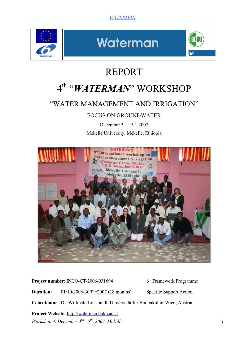 Workshop IV Mekelle