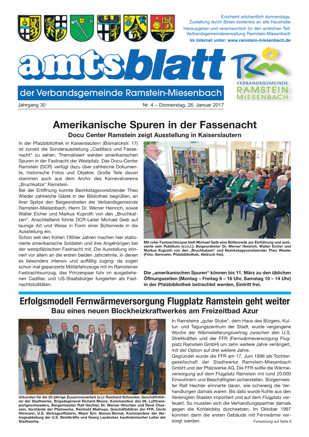 Amerikanische Spuren in Der Fassenacht Docu Center Ramstein Zeigt Ausstellung in Kaiserslautern in Der Pfalzbibliothek in Kaiserslautern (Bismarckstr