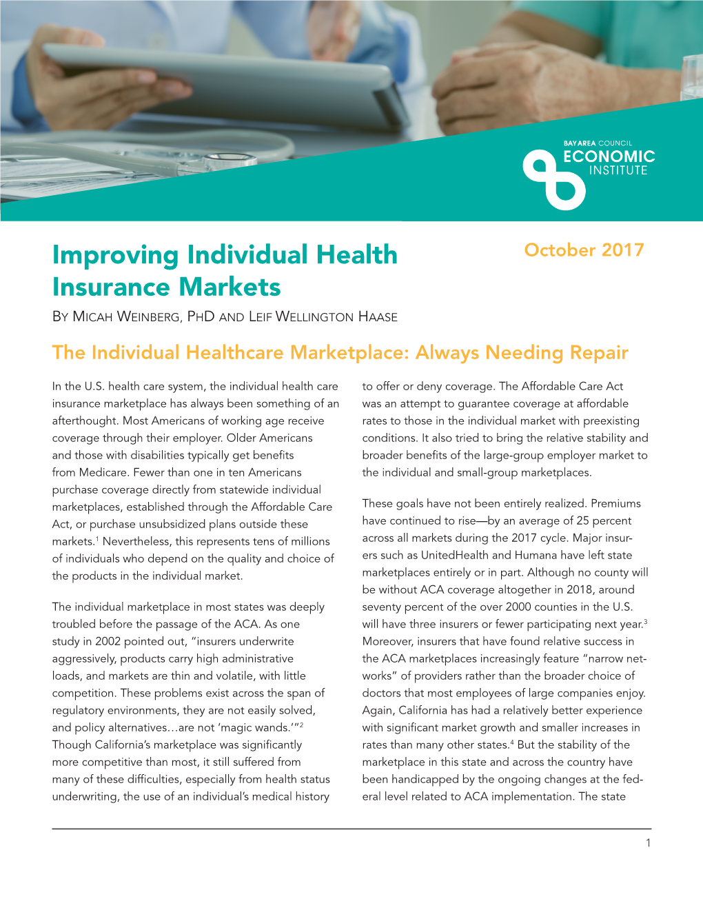 Improving Individual Health Insurance Markets