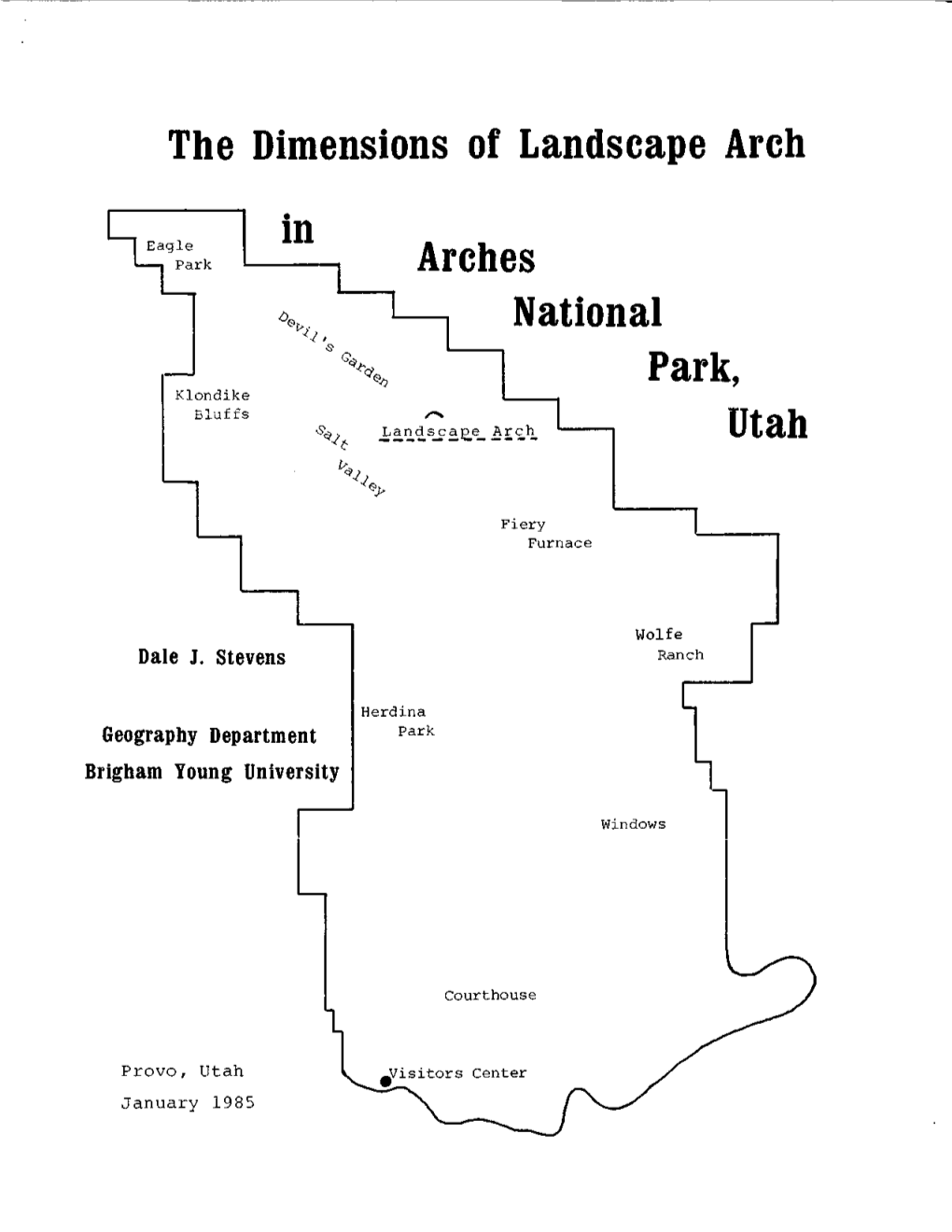 The Dimensions of Landscape Arch in Arches National Park, Utah