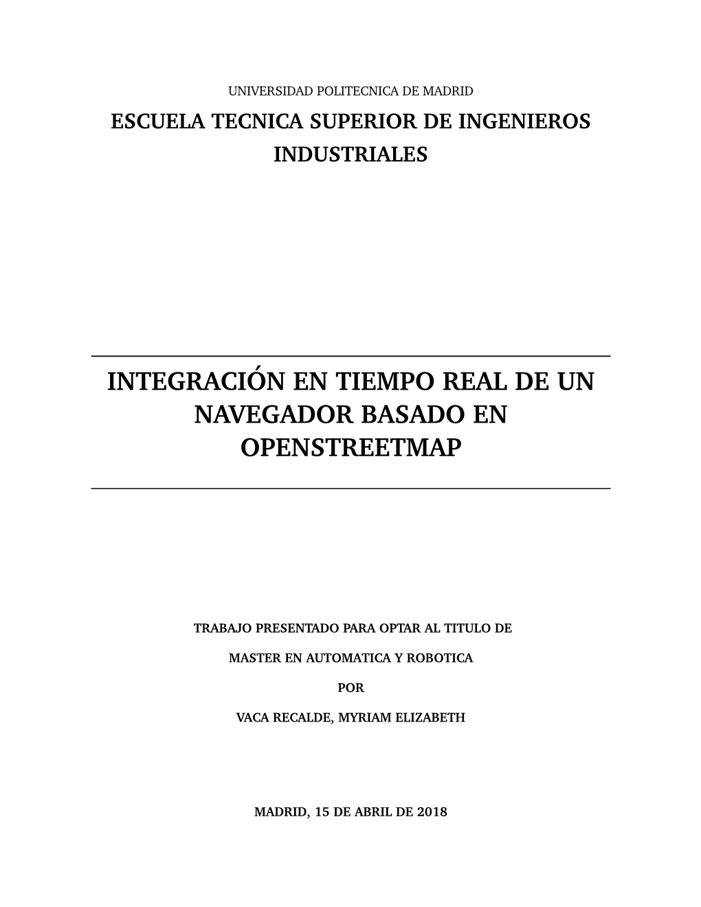 Integración En Tiempo Real De Un Navegador Basado En Openstreetmap