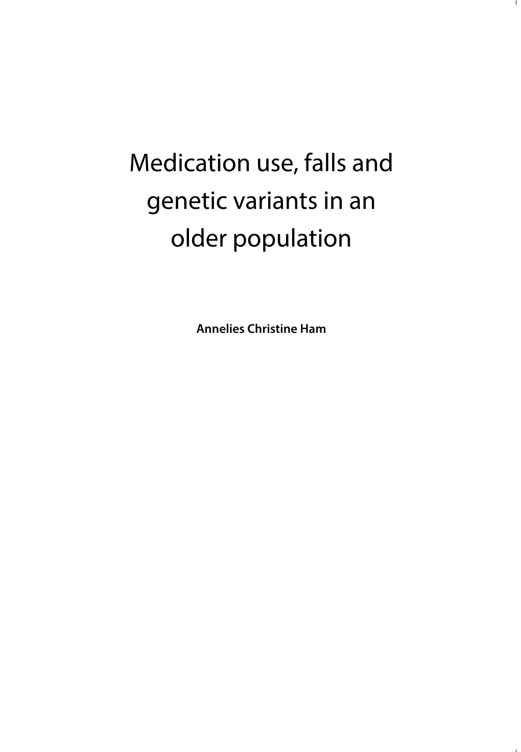 Medication Use, Falls and Genetic Variants in an Older Population