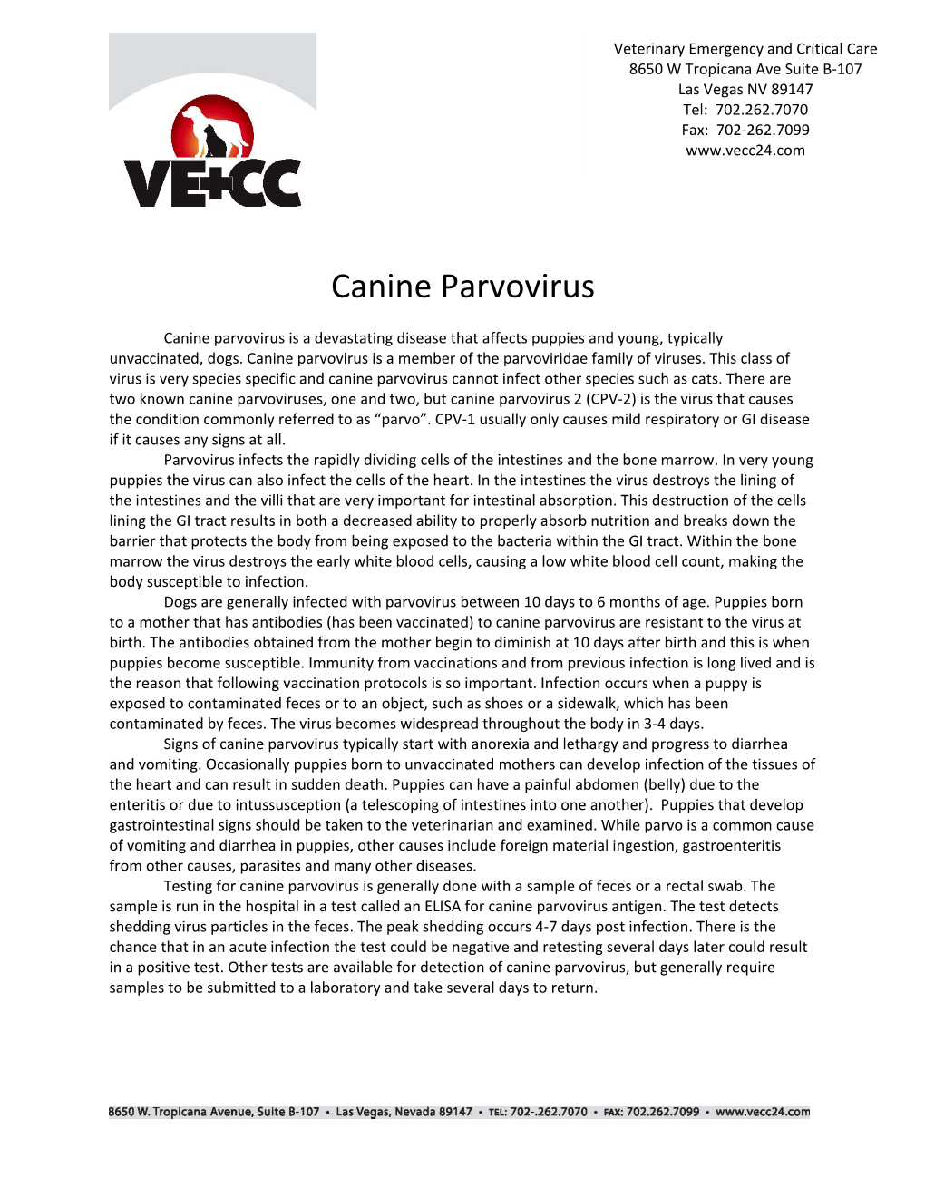 Canine Parvovirus