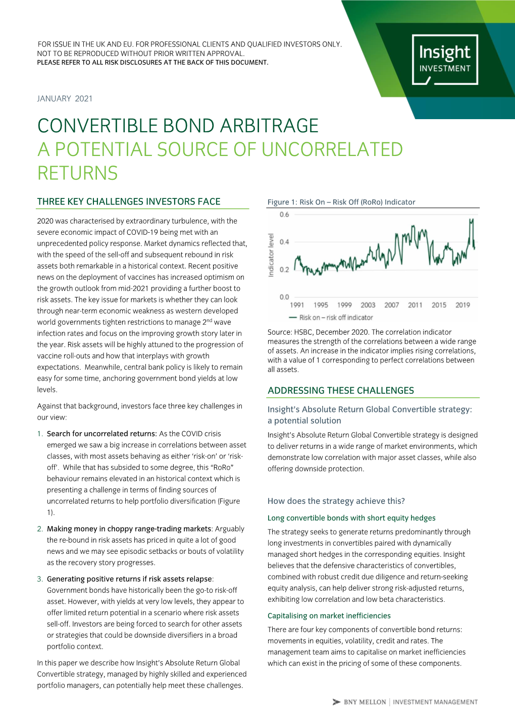 Convertible Bond Arbitrage a Potential Source of Uncorrelated Returns