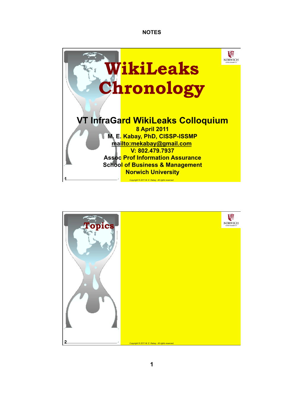 The Wikileaks Timeline V2.Pptx