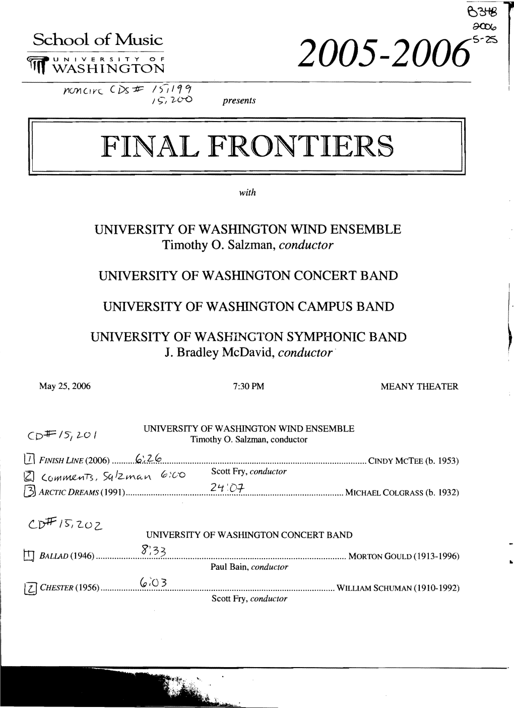 Final Frontiers