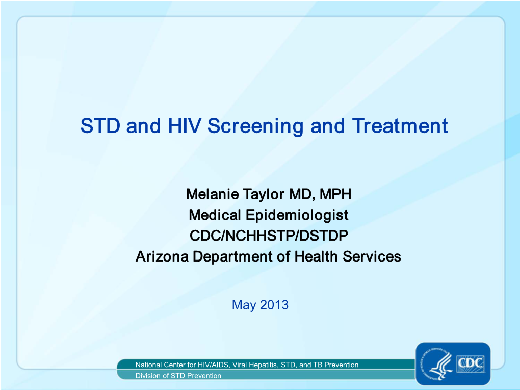 STD and HIV Screening and Treatment