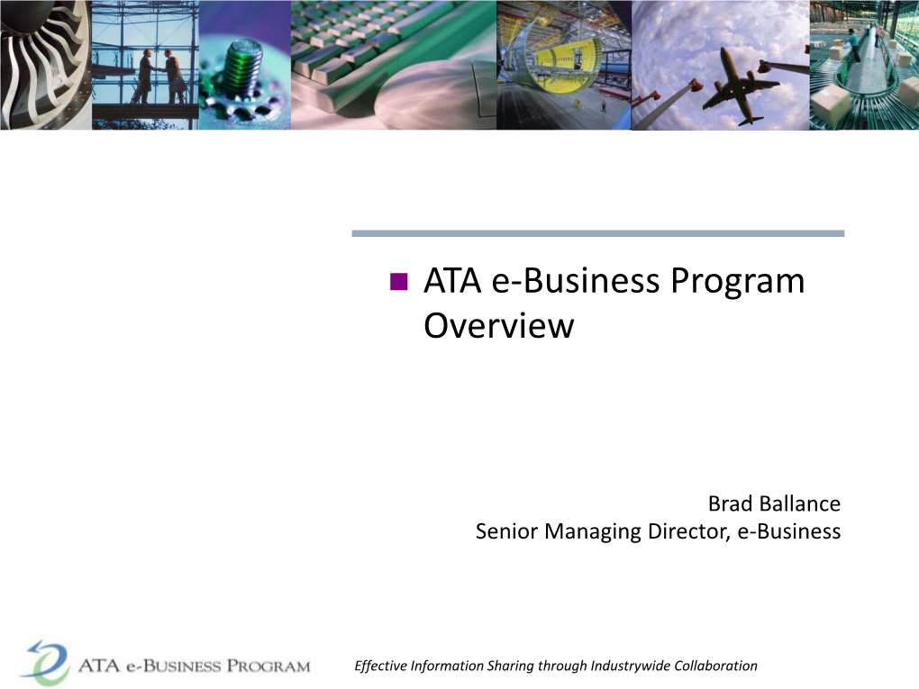 ATA E-Business Program Overview