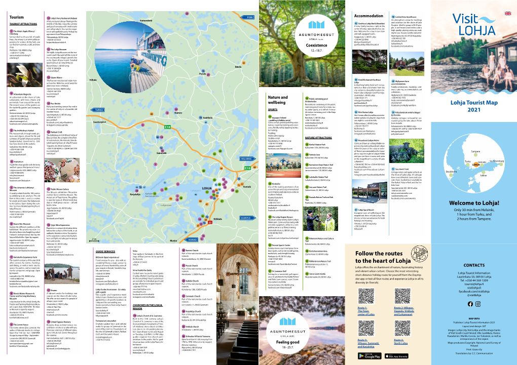 Lohja Tourist Map 2021