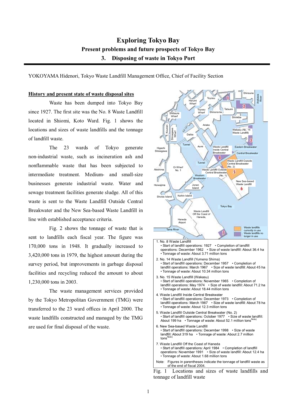 Exploring Tokyo Bay Present Problems and Future Prospects of Tokyo Bay 3