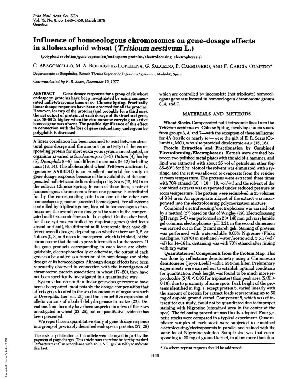 Influence of Homoeologous Chromosomes on Gene-Dosage