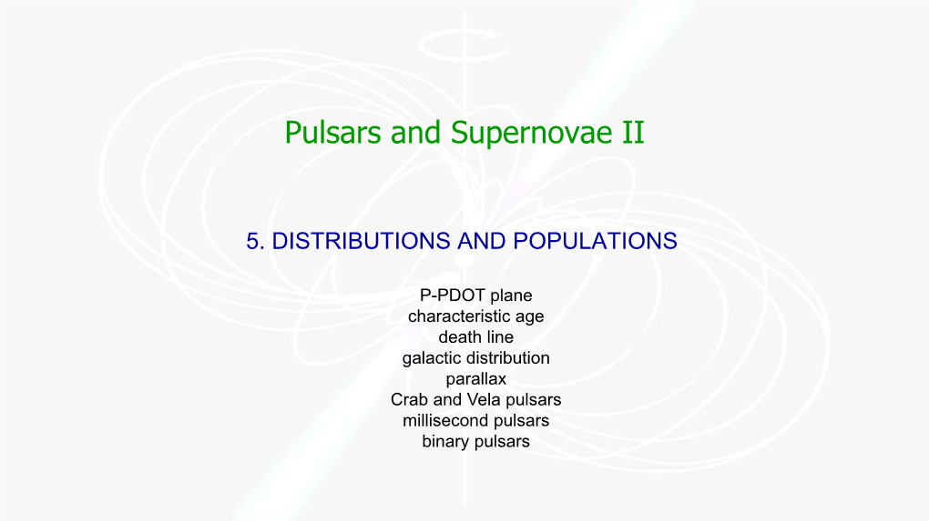 P-PDOT Plane Characteristic Age Death