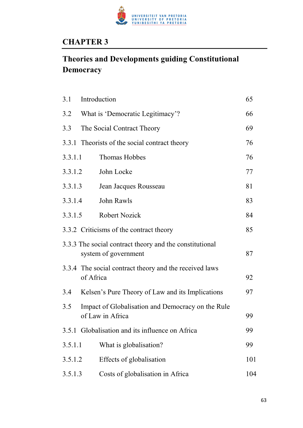 CHAPTER 3 Theories and Developments Guiding Constitutional Democracy