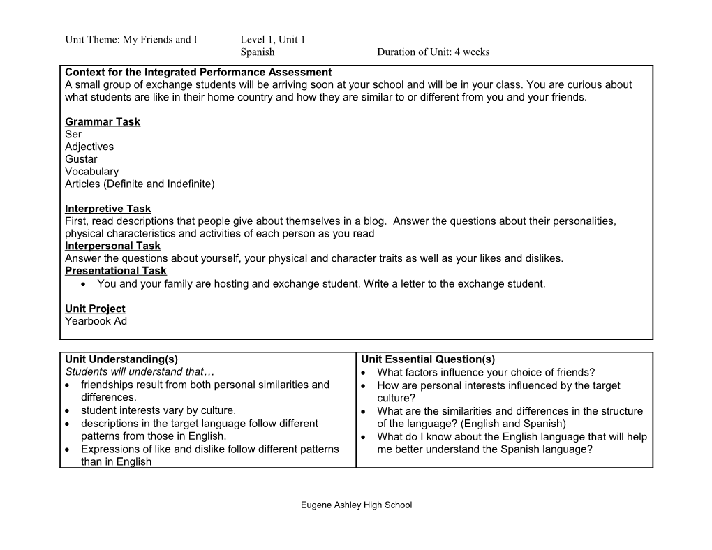 Integrated Performance Assessment