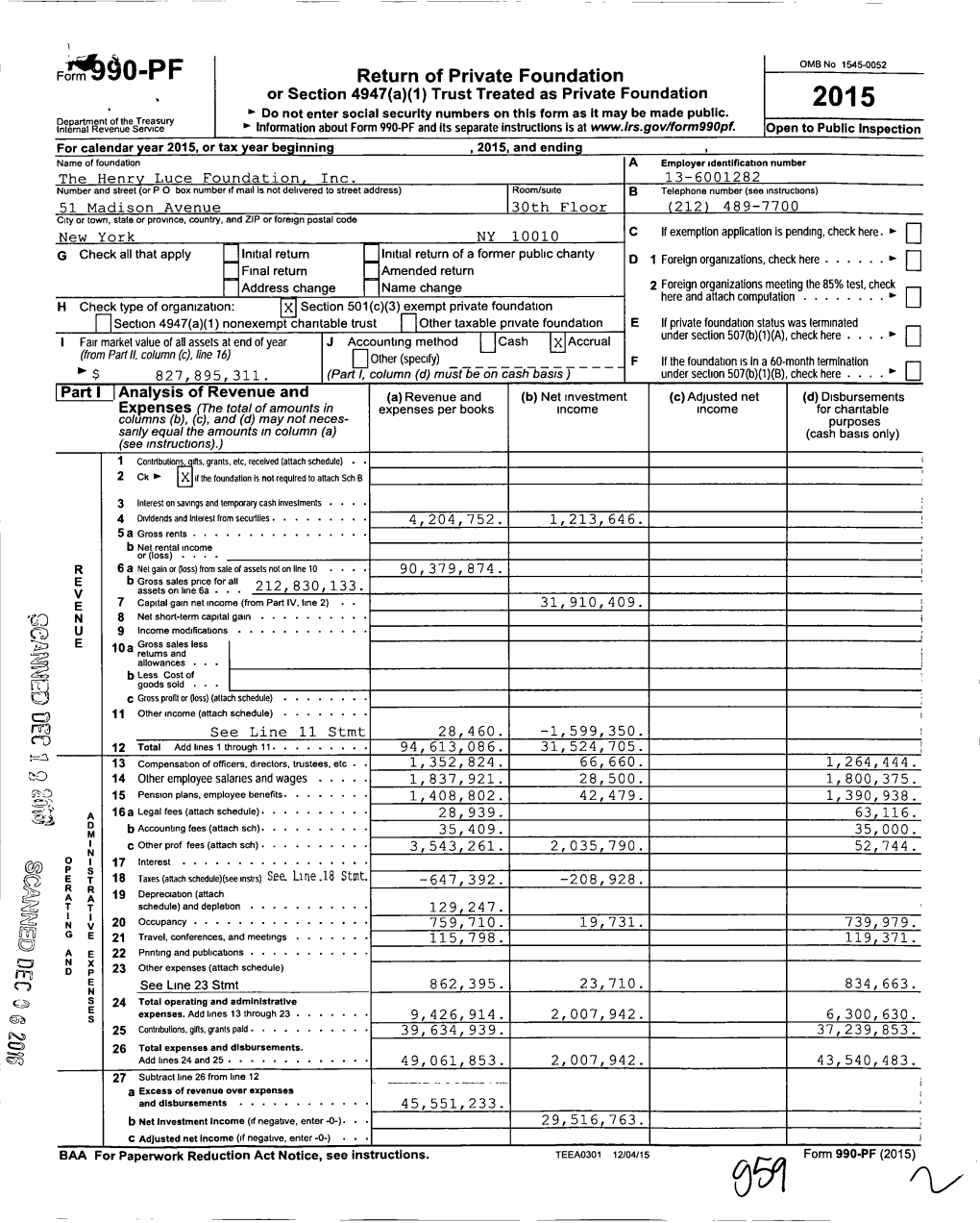 Form .790-PF 2015