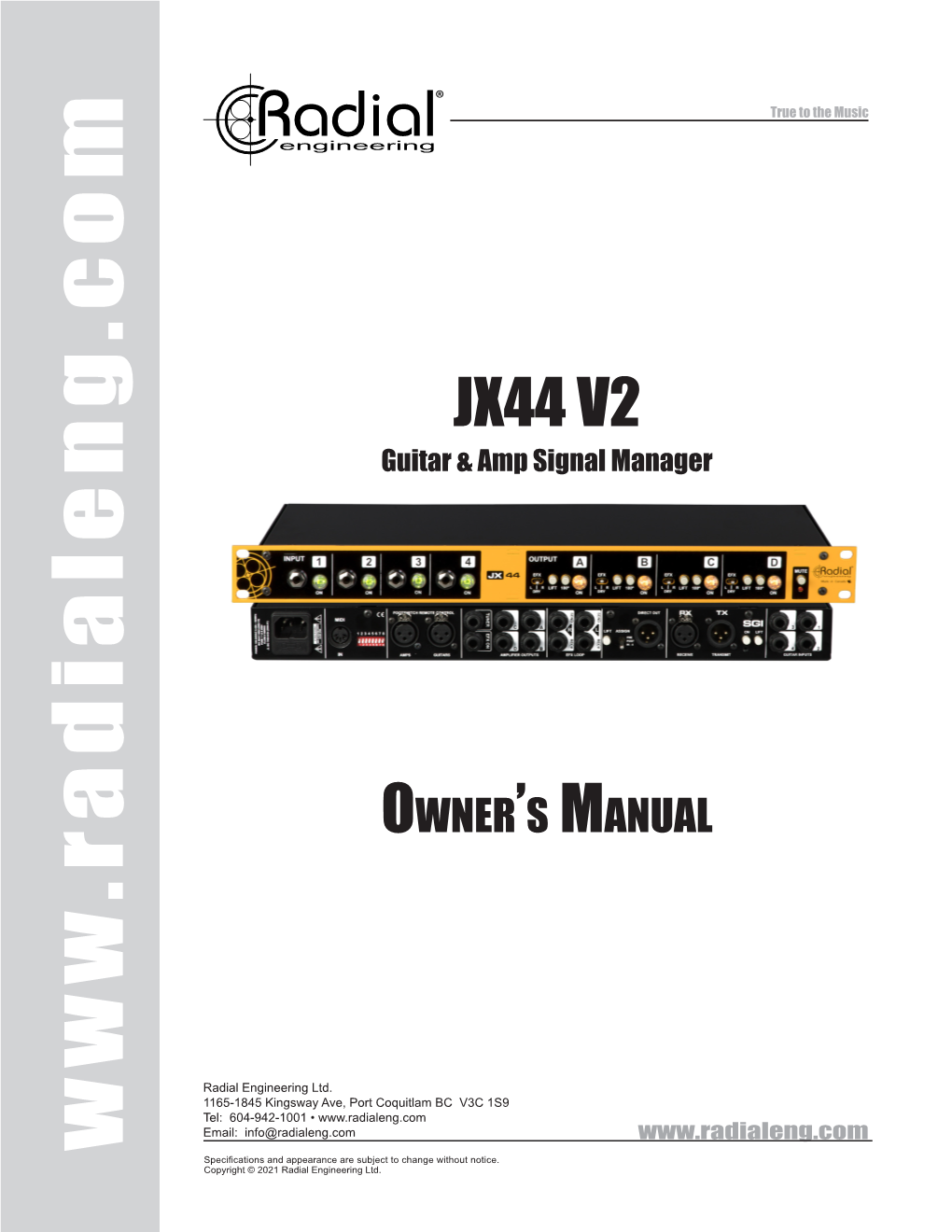 Owners Manual