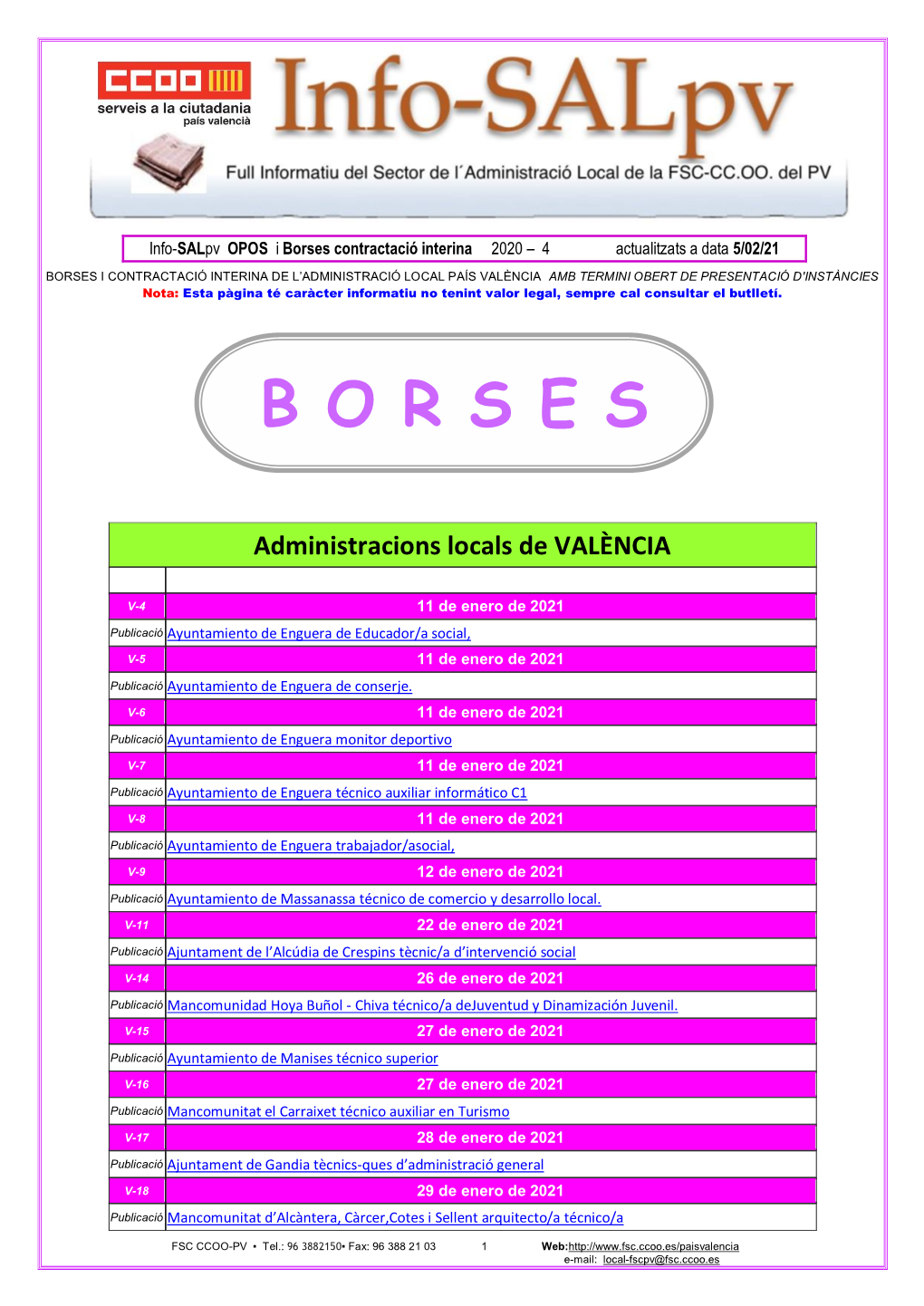 Oposicions Administració Local País València