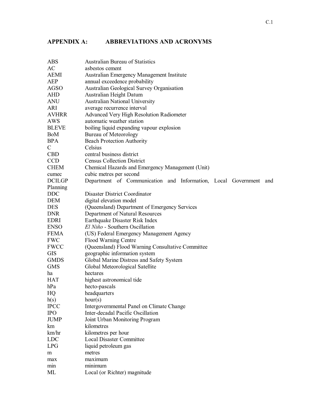 Appendix A: Abbreviations and Acronyms