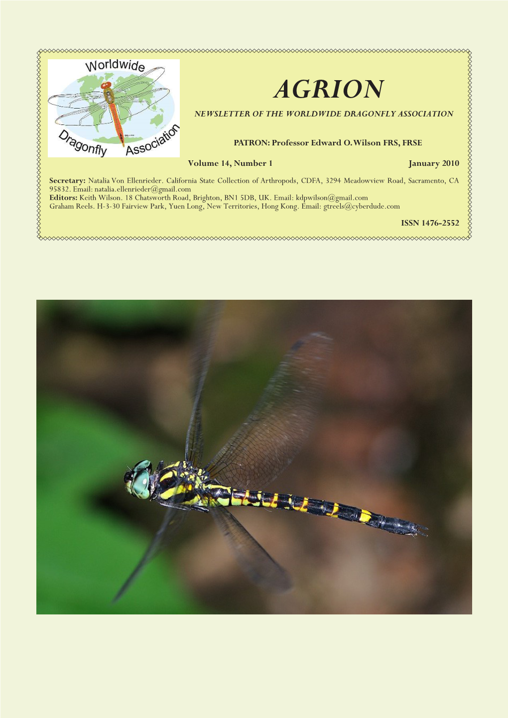 Agrion Newsletter of the Worldwide Dragonfly Association