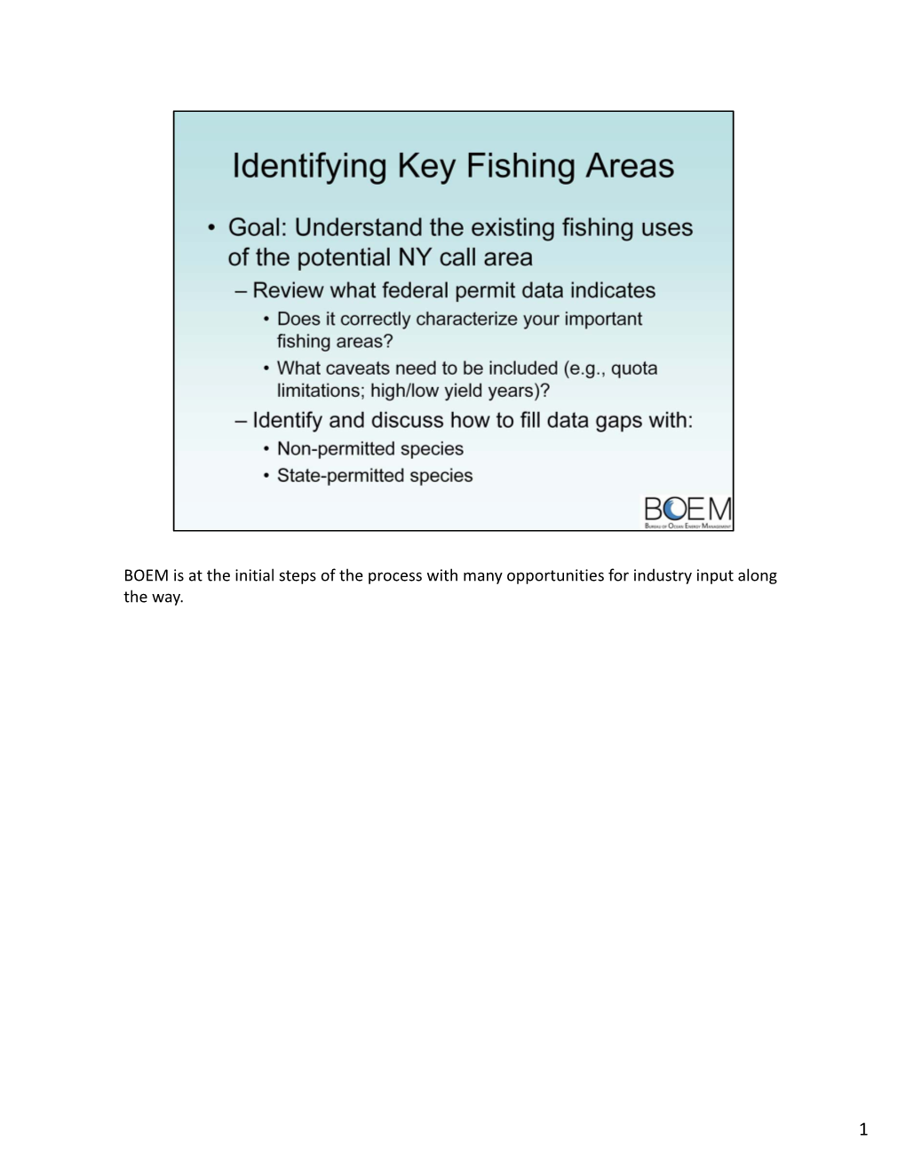 Identifying the Key Fishing Areas