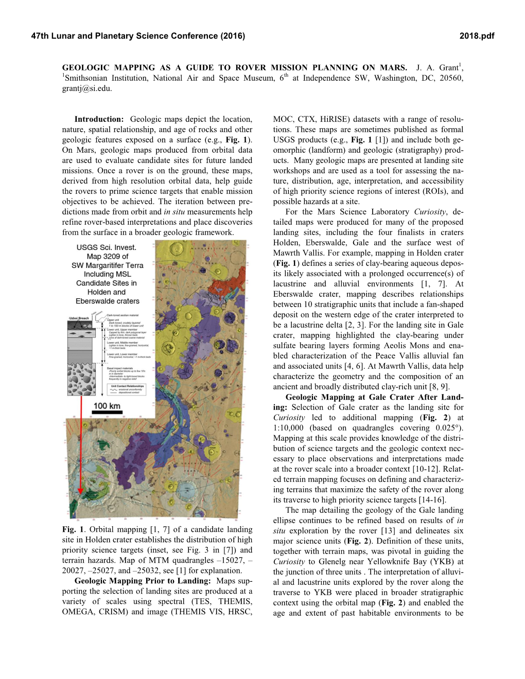 Geologic Mapping As a Guide to Rover Mission Planning on Mars