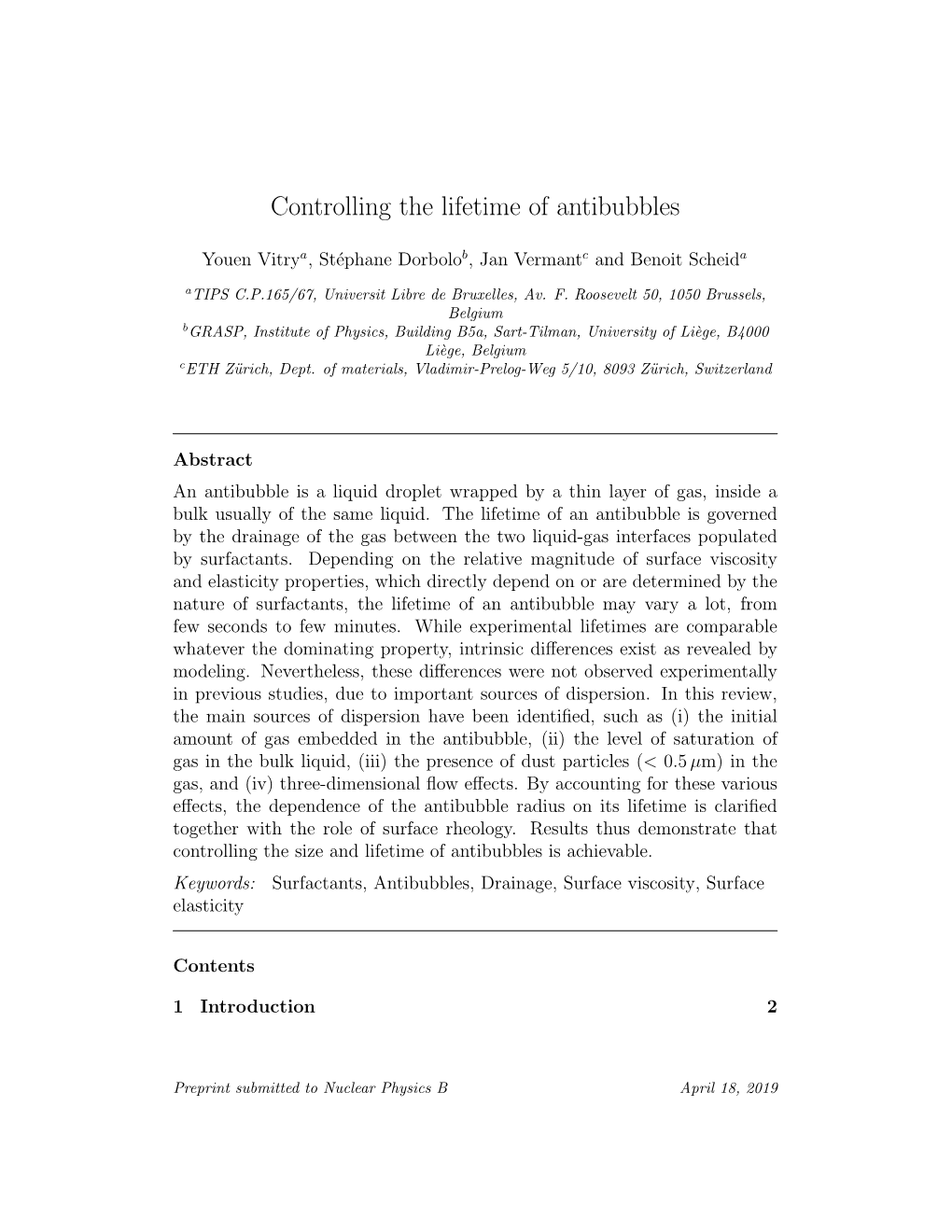 Controlling the Lifetime of Antibubbles