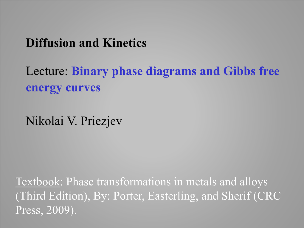 Binary Solutions with Unlimited Solubility