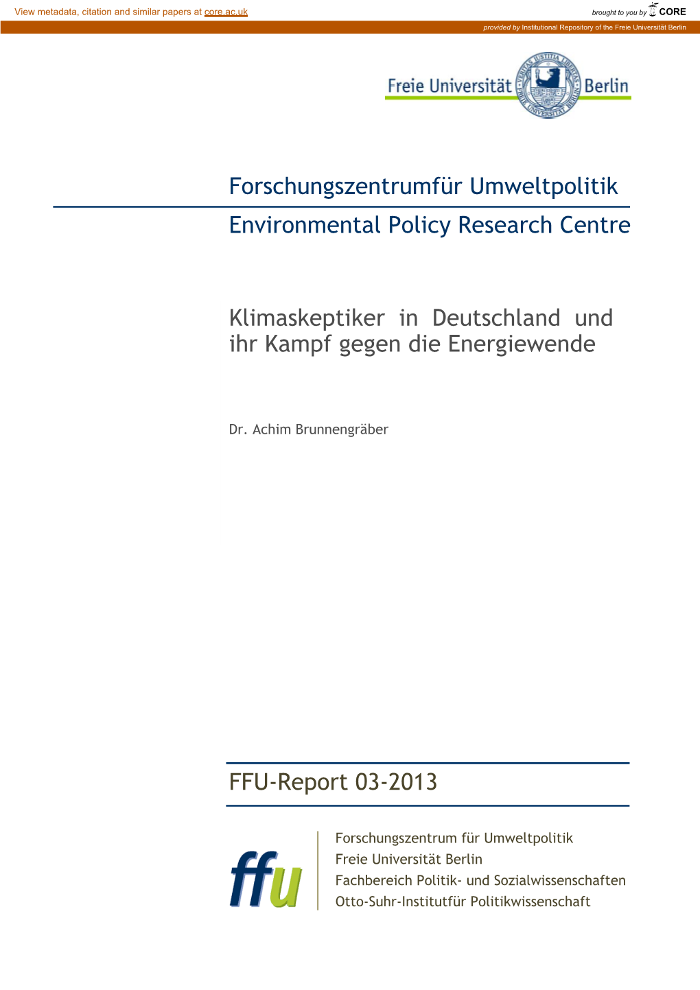 Klimaskeptiker in Deutschland Und Ihr Kampf Gegen Die Energiewende