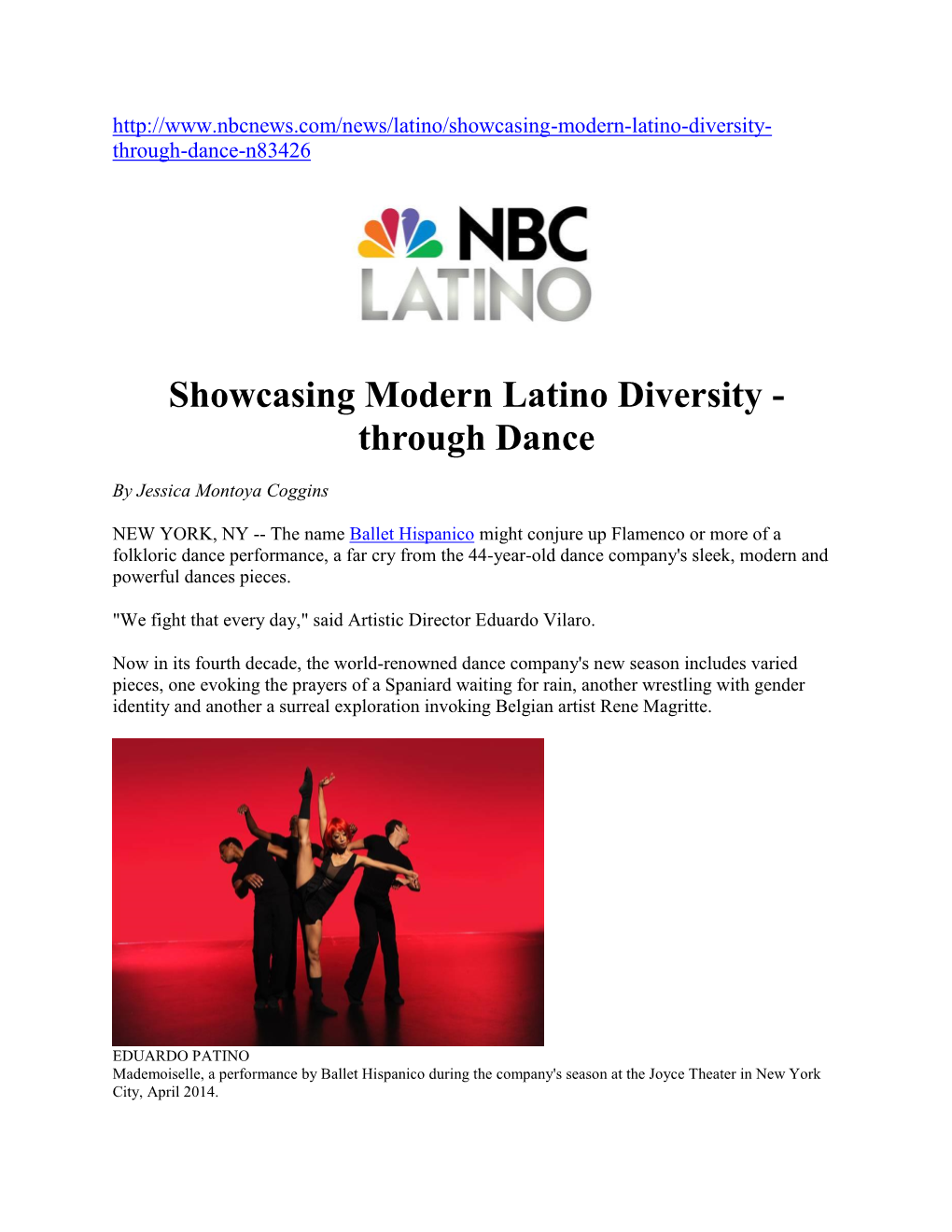 Showcasing Modern Latino Diversity - Through Dance