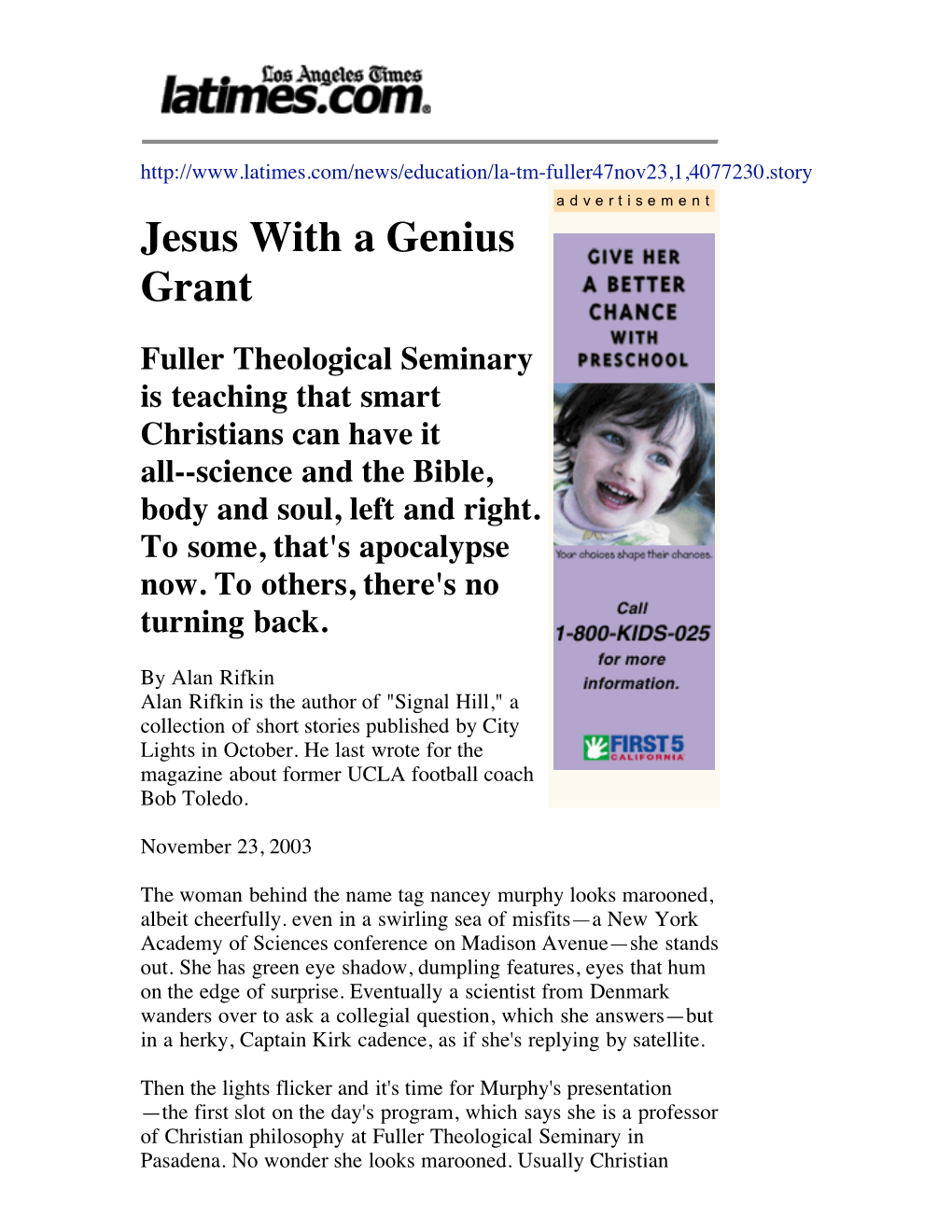 Jesus with a Genius Grant