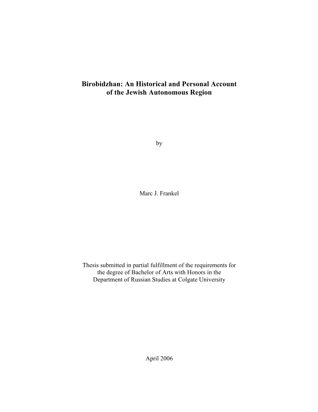 Marc Frankel Russian Honors Thesis Final(1)