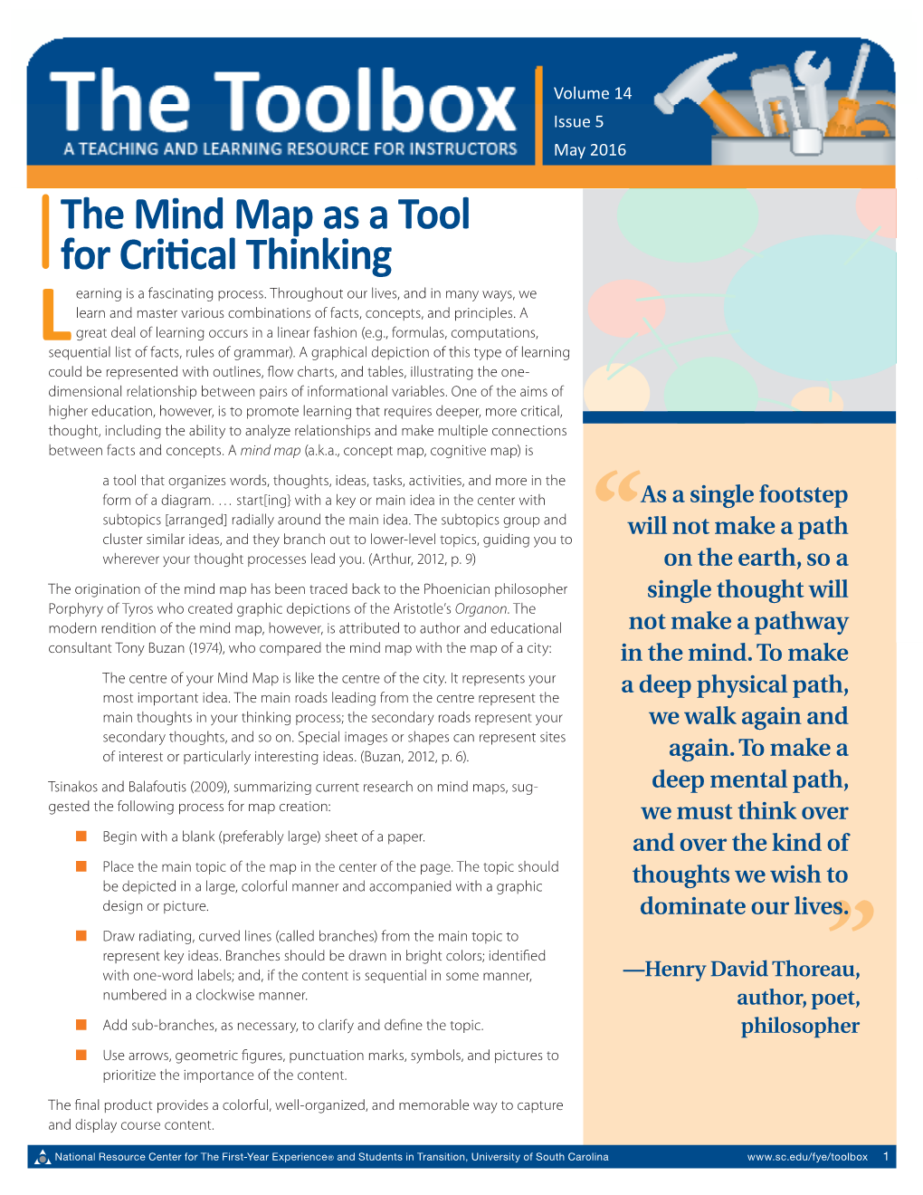 The Mind Map As a Tool for Critical Thinking Earning Is a Fascinating Process