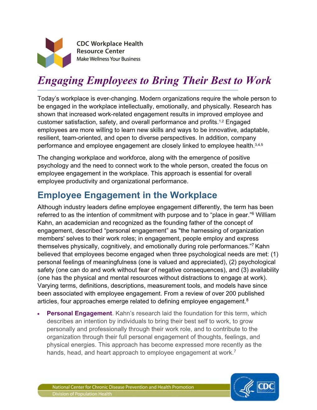 Engaging Employees to Bring Their Best to Work