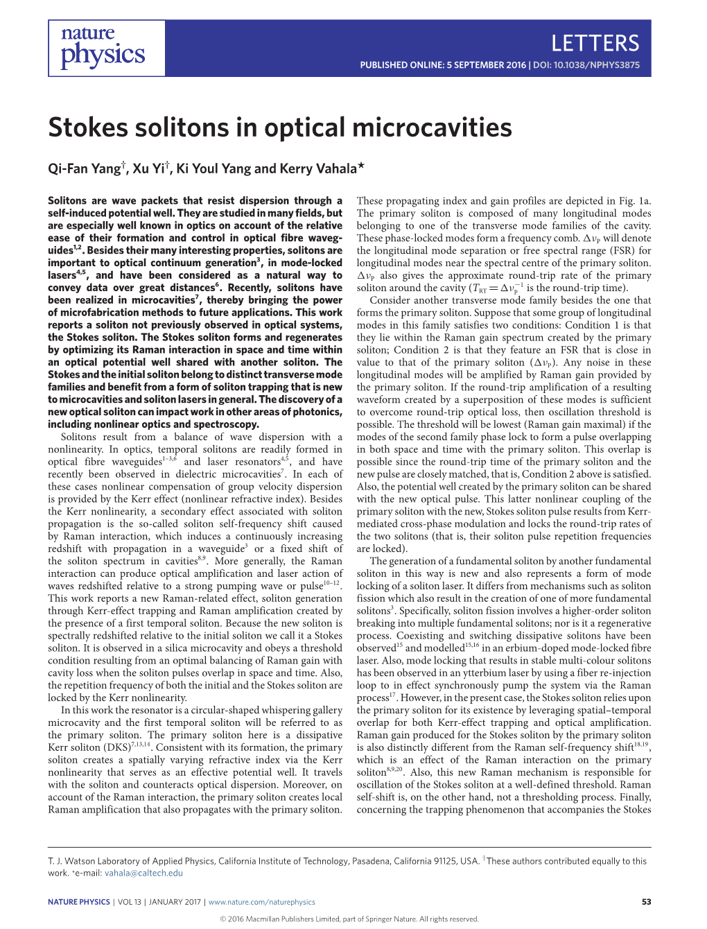 Stokes Solitons in Optical Microcavities