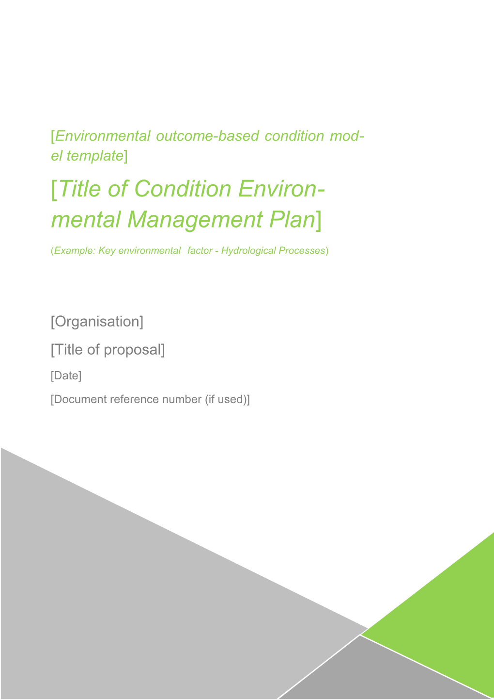 CME - Template EMP Hydrological Outcomes Based FINAL