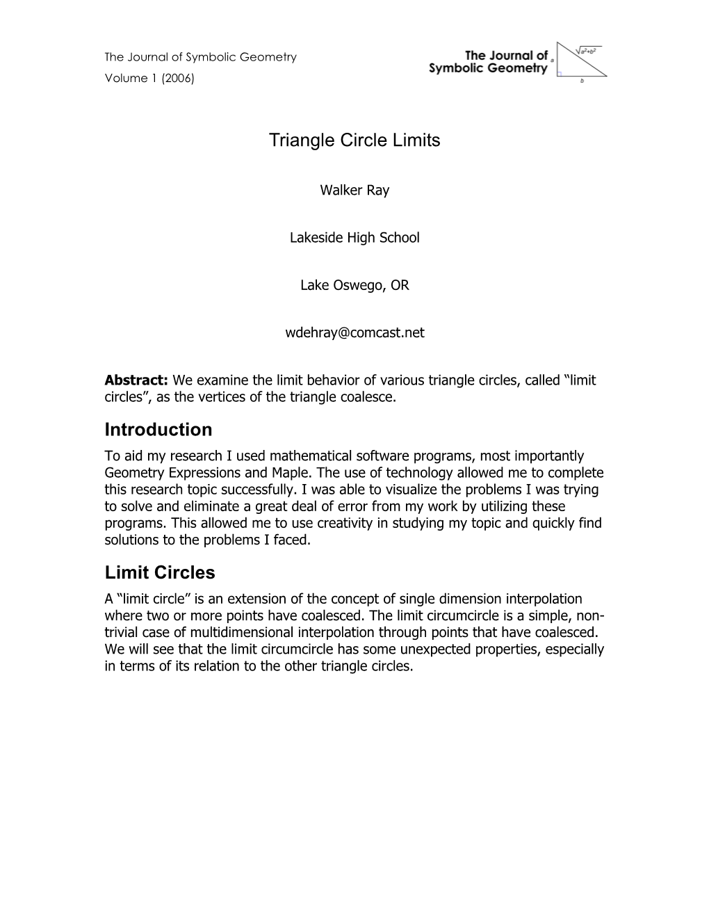 Triangle Circle Limits