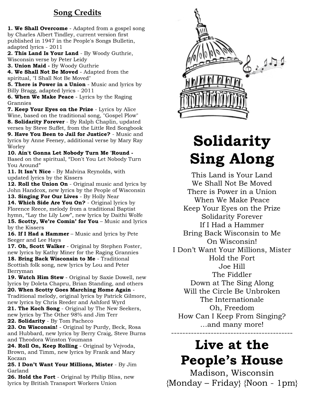 Solidarity Sing Along Aggression, and Retaliation