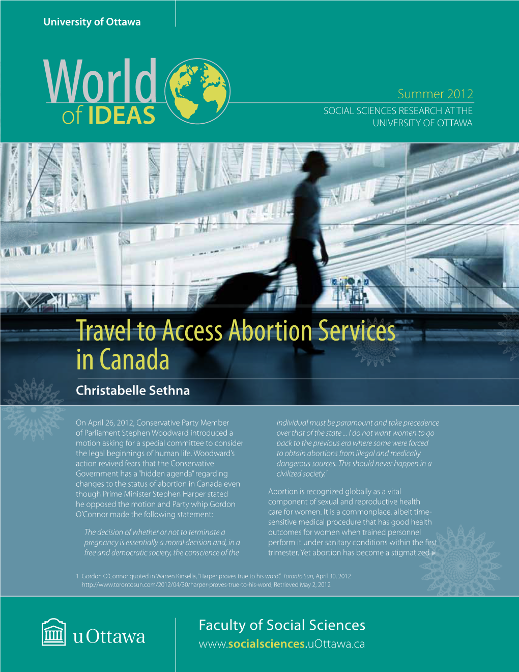 Travel to Access Abortion Services in Canada Christabelle Sethna