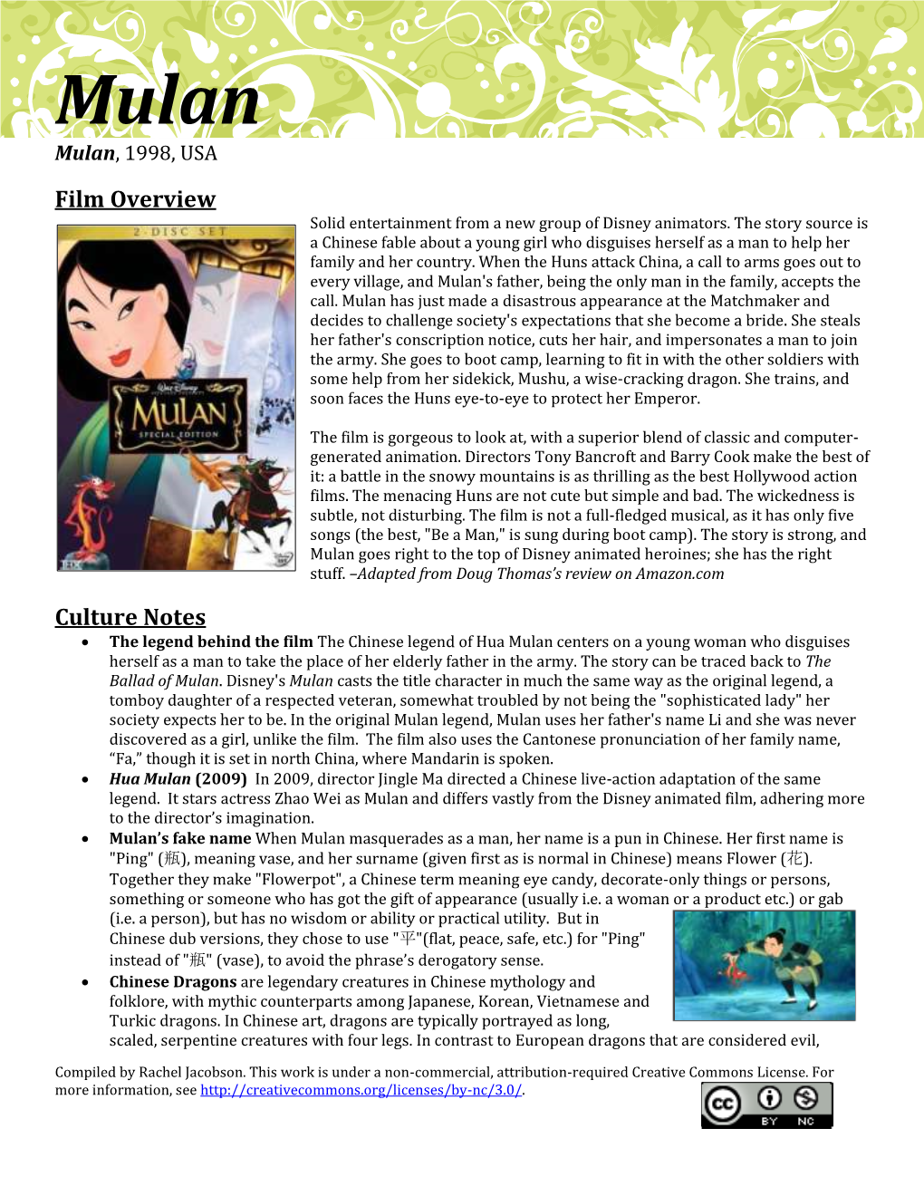 Mulan-Sheet.Pdf