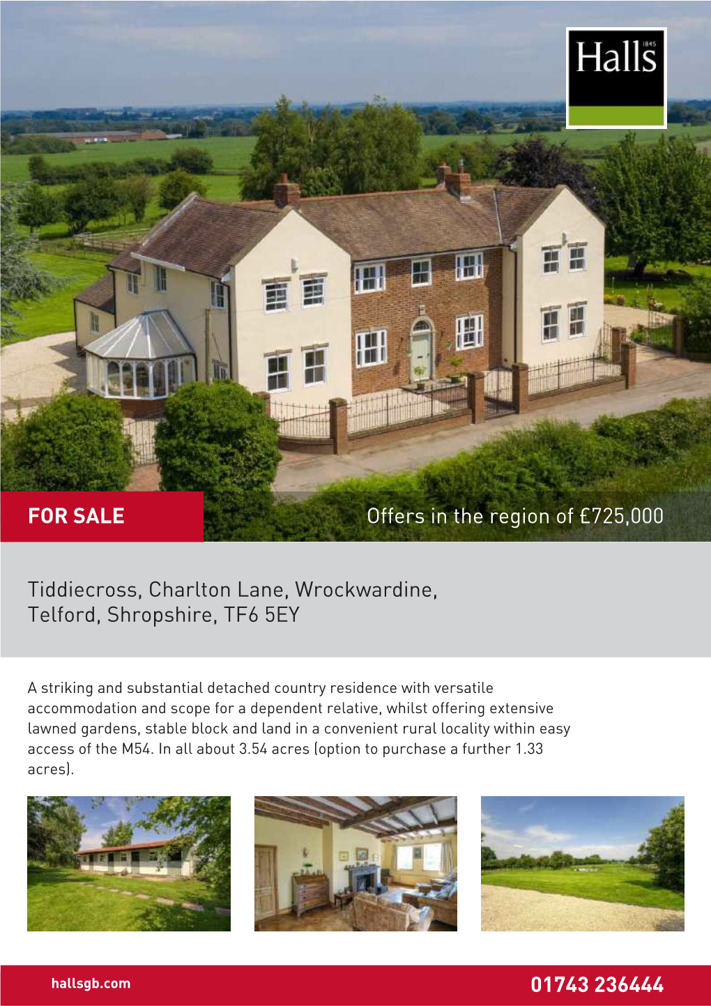 Tiddiecross, Charlton Lane, Wrockwardine, Telford, Shropshire, TF6 5EY