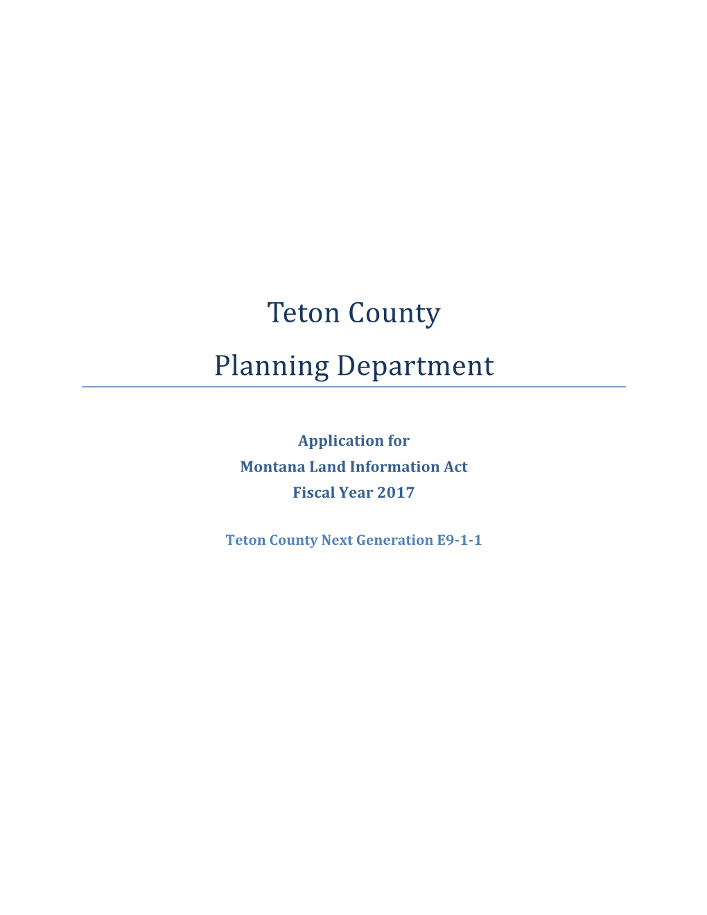 Teton County Planning Department