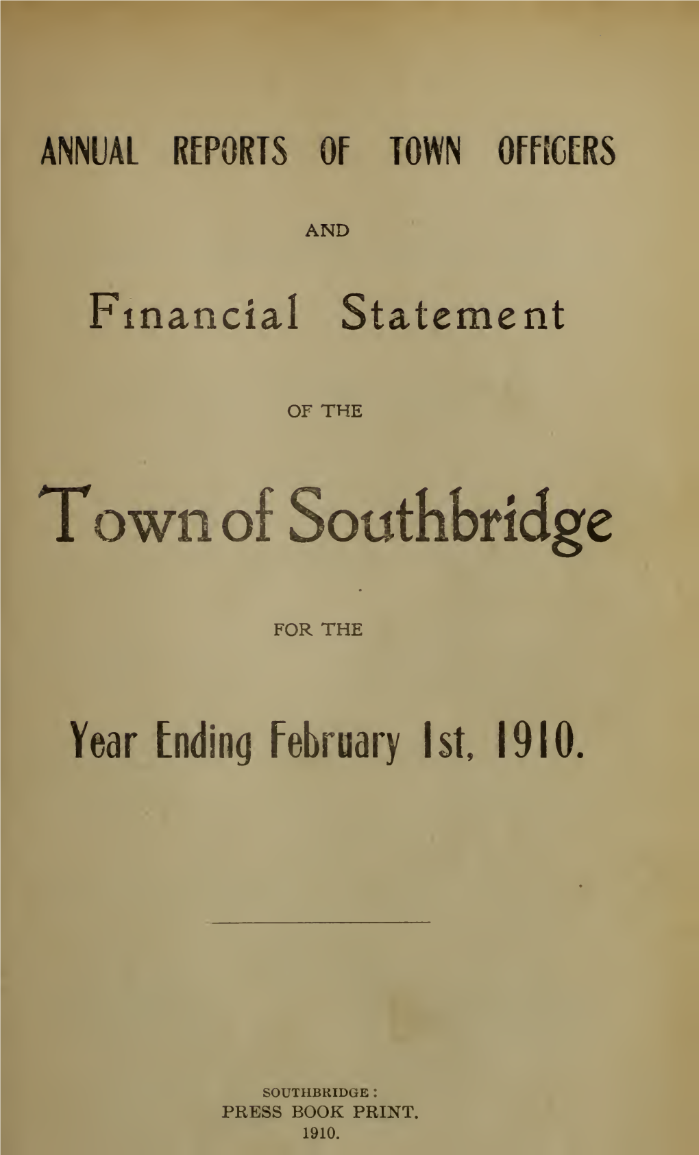 Southbridge-1910.Pdf (14.52Mb)
