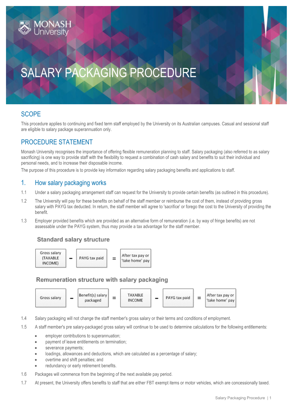 Salary Packaging Procedure