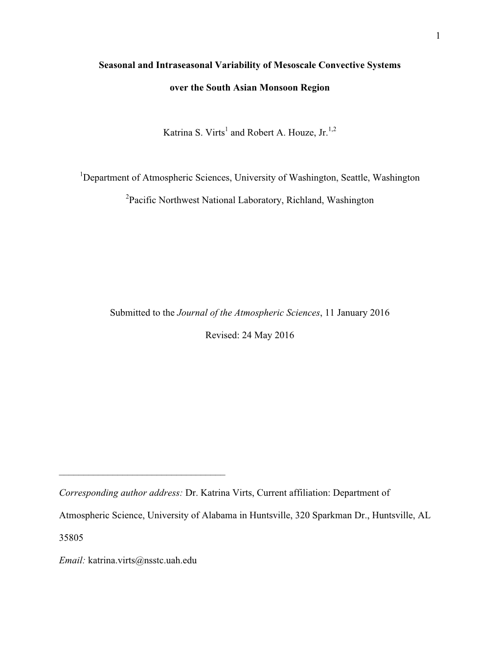 Seasonal and Intraseasonal Variability of Mesoscale Convective Systems